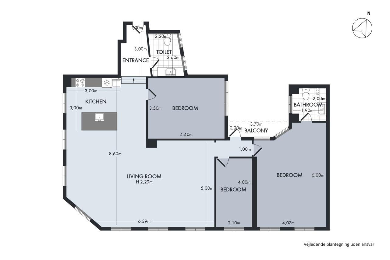 Sanders Regent - Chic Three-Bedroom Apartment Near Central Square コペンハーゲン エクステリア 写真